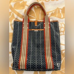Orla Kiely, tote, small stem, blue